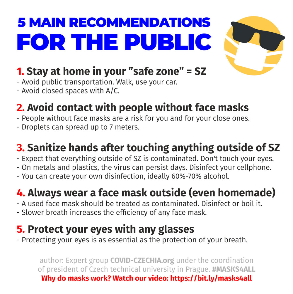 5 main recommendations for the public